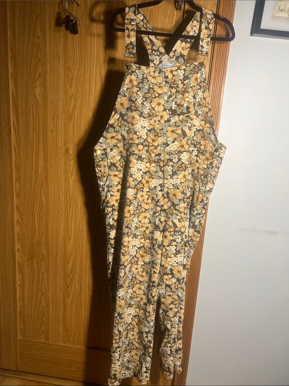 Polagram Yellow Floral Cotton Overall Jumpsuit